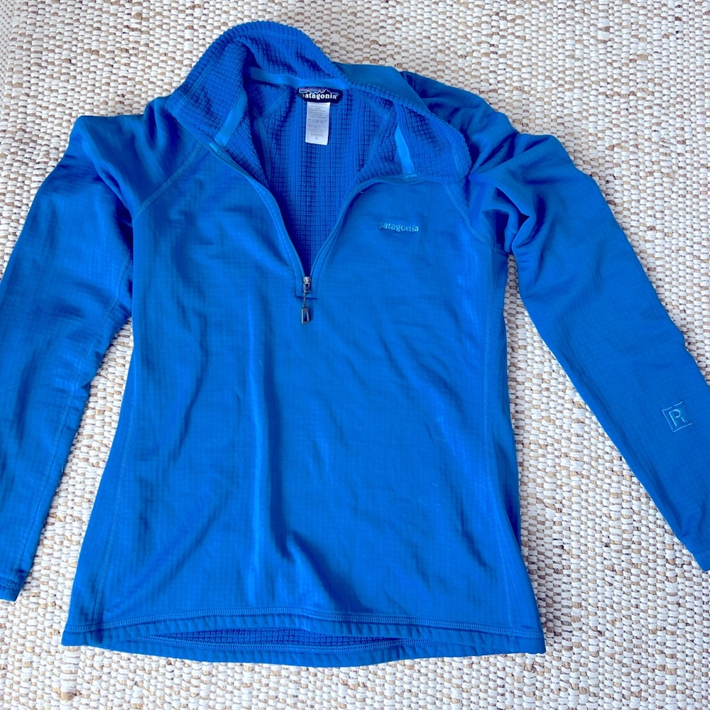 Patagonia Size Small Blue Quarterzip Sweater